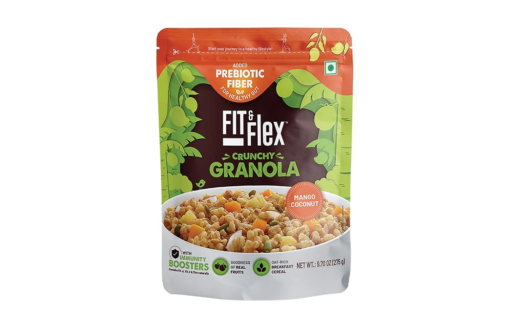 Fit & Flex Crunchy Granola Mango Coconut   Pack  275 grams
